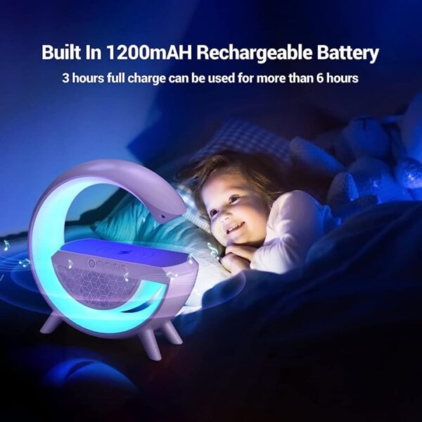G Shape LED Wireless Charging Speaker Lamp - Image 3