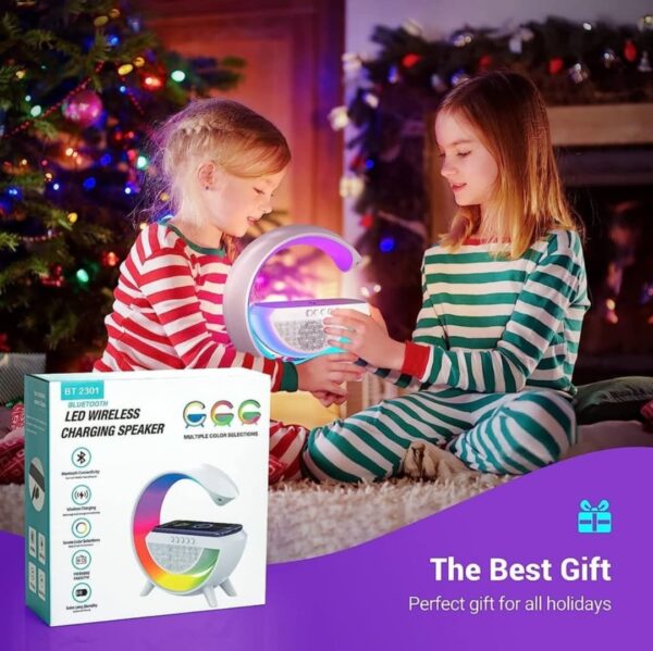 G Shape LED Wireless Charging Speaker Lamp - Image 7