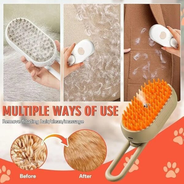 3-in-1 Cat & Dog Steam Brush - Pet Massage Tool - Image 5