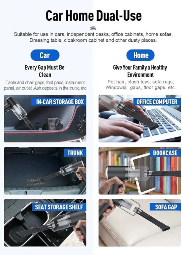 Portable High Power 2 in 1 Car Vacuum Cleaner - Image 4