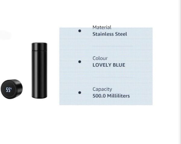 Steel Water Bottle With Led Temperature Display - Image 3