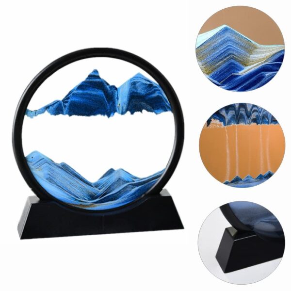 3D Moving Sand Art Picture Round Glass - Image 4