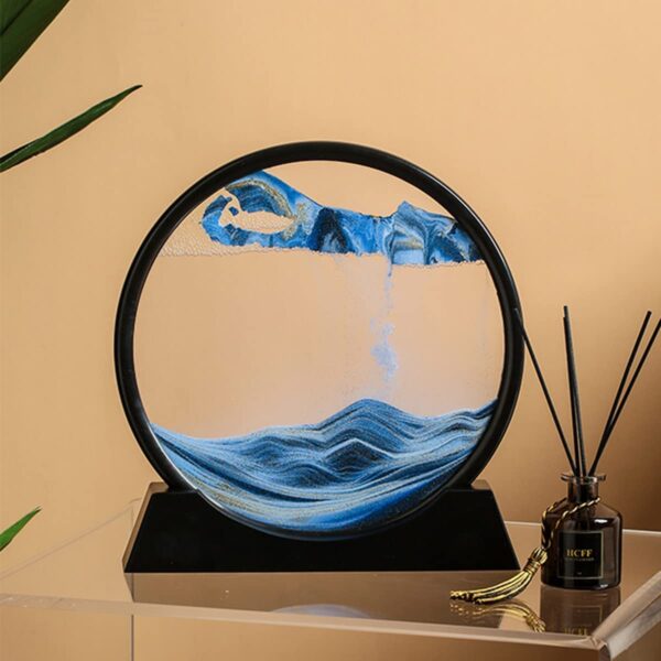 3D Moving Sand Art Picture Round Glass - Image 3