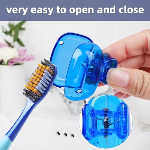 Plastic Toothbrush Head Cover Cap 8 Pack - Image 2