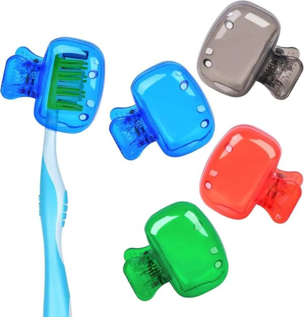 Plastic Toothbrush Head Cover Cap 8 Pack - Image 3