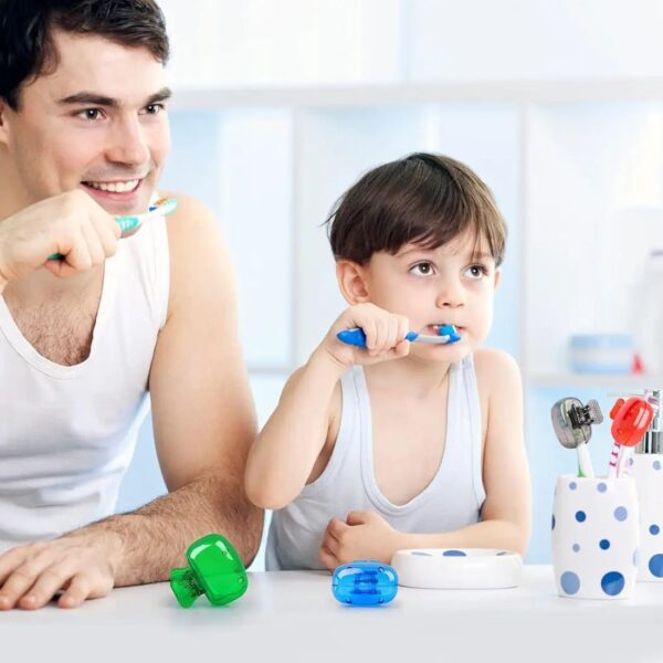 Plastic Toothbrush Head Cover Cap 8 Pack - Image 4