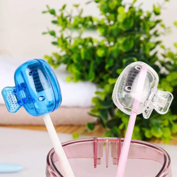 Plastic Toothbrush Head Cover Cap 8 Pack - Image 5