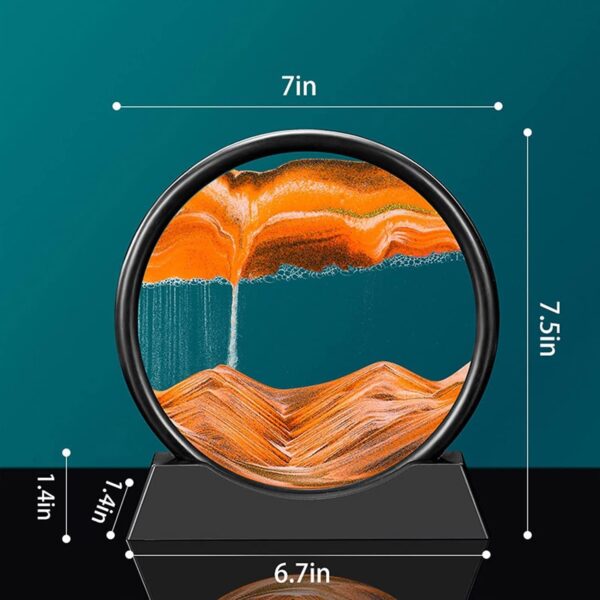 3D Moving Sand Art Picture Round Glass - Image 7