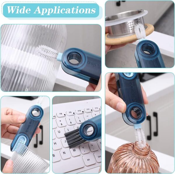 3 in 1 Multifunctional Bottle Cleaning 2 Pcs Brush - Image 5