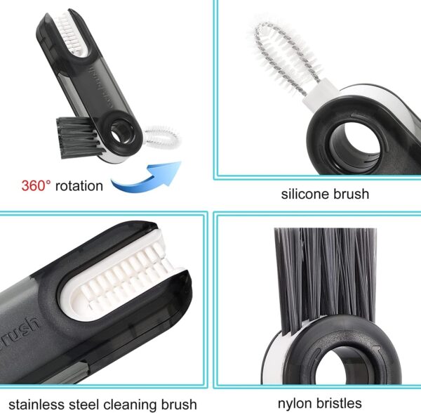 3 in 1 Multifunctional Bottle Cleaning 2 Pcs Brush - Image 7