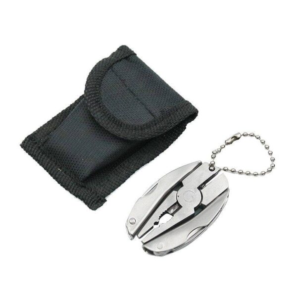 Mini Portable Pocket Plier Keychain – Stainless Steel Multifunctional Folding Tool Kit with Screwdriver, Pliers, Knife - Image 2