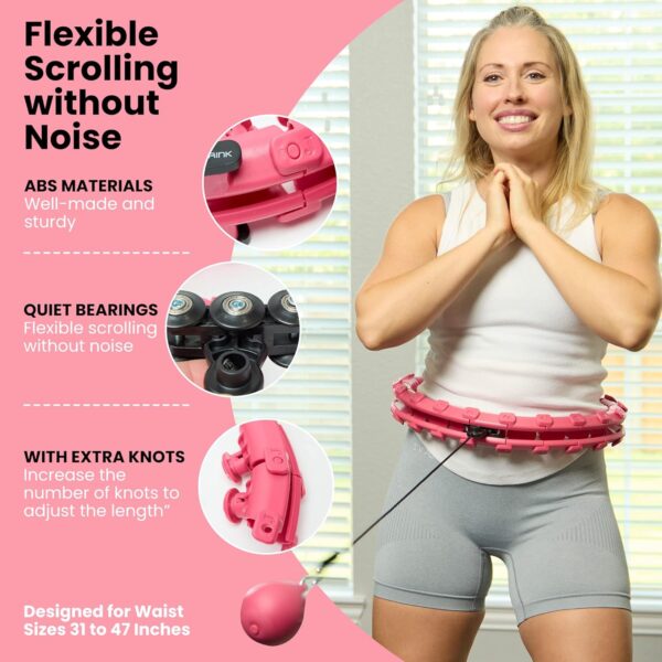Adjustable Weighted Hula Hoops for Fitness - 24 Detachable Sections for All Ages - Image 2