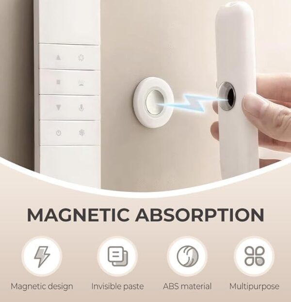Magnetic Remote Control Holder Wall Mount – Self-Adhesive, Strong Magnet, Hole-Free Remote Organizer for Home and Office - Image 2