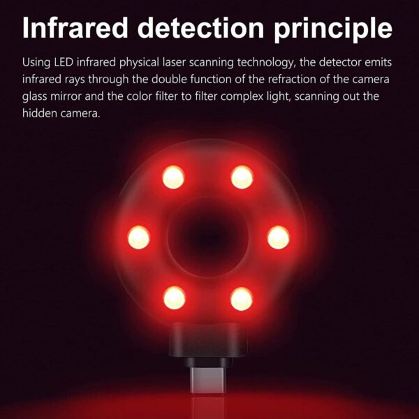 Hidden Camera Finder – Portable Anti-Spy Detector with RF Signal Detection and Infrared Viewfinder - Image 6