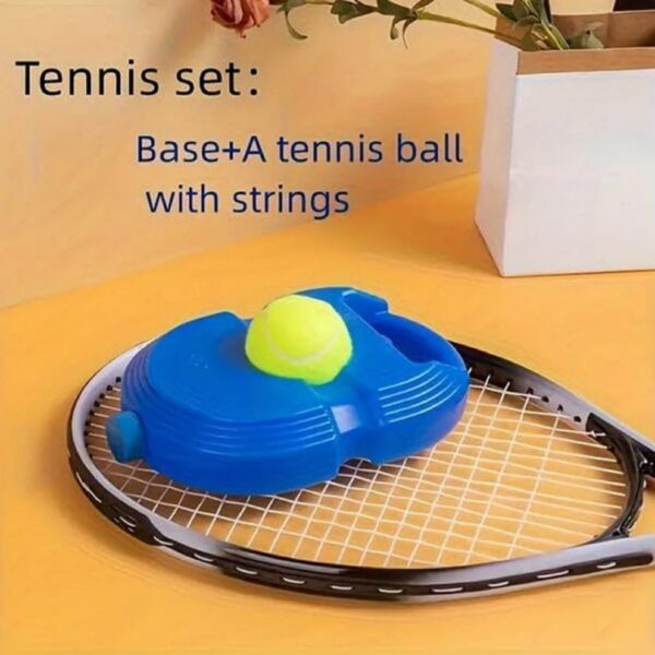 Tennis Practice Training Ball Set with Base – Self-Study Rebound Ball for Tennis & Cricket Practice | Solo Trainer Kit for Kids & Adults - Image 3