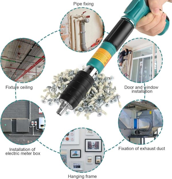 Manual Steel Nail Gun – Portable Concrete Nail Shooting Machine with 100 Nails, Adjustable Power - Image 3