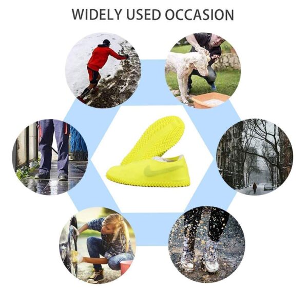 2 Pair Silicone Shoe Cover – Reusable, Anti-Slip, Water-Resistant Overshoes for Men & Women - Image 6