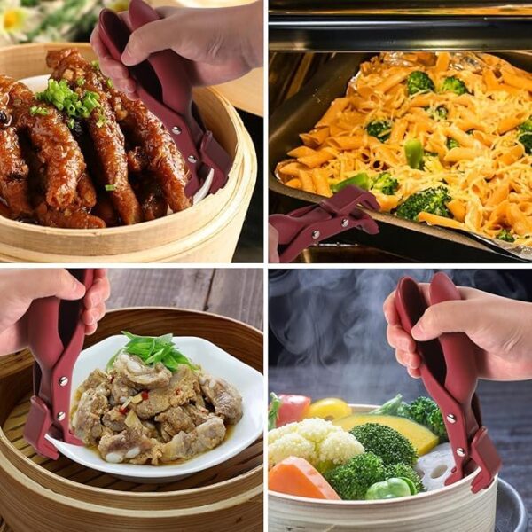 Hot Bowl Holder Clip – Silicone Non-Slip Heat Resistant Anti-Scald Gripper | Multi-Purpose Kitchen Bowl Clamp for Pots, Plates, Cookware & Serving - Image 5
