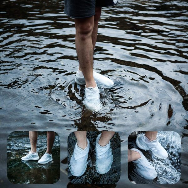 2 Pair Silicone Shoe Cover – Reusable, Anti-Slip, Water-Resistant Overshoes for Men & Women - Image 4