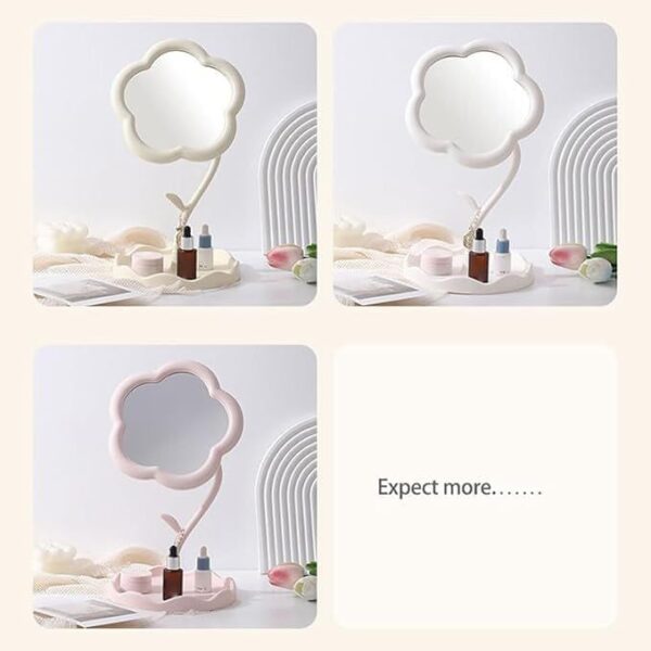 Adjustable desktop mirror
