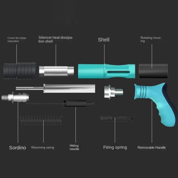 Manual Steel Nail Gun – Portable Concrete Nail Shooting Machine with 100 Nails, Adjustable Power - Image 6