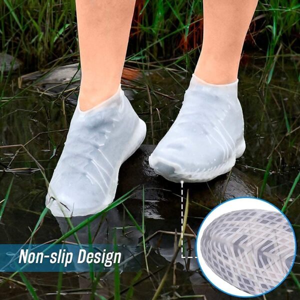 2 Pair Silicone Shoe Cover – Reusable, Anti-Slip, Water-Resistant Overshoes for Men & Women - Image 3