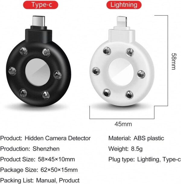 Hidden Camera Finder – Portable Anti-Spy Detector with RF Signal Detection and Infrared Viewfinder - Image 4