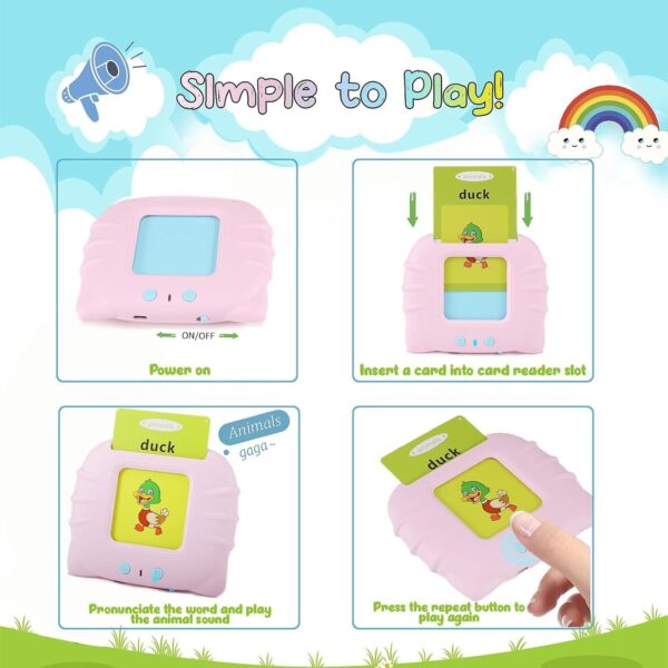 Educational Toy with Music for Toddlers Age, 200 Sight Words Flash Cards - Image 5