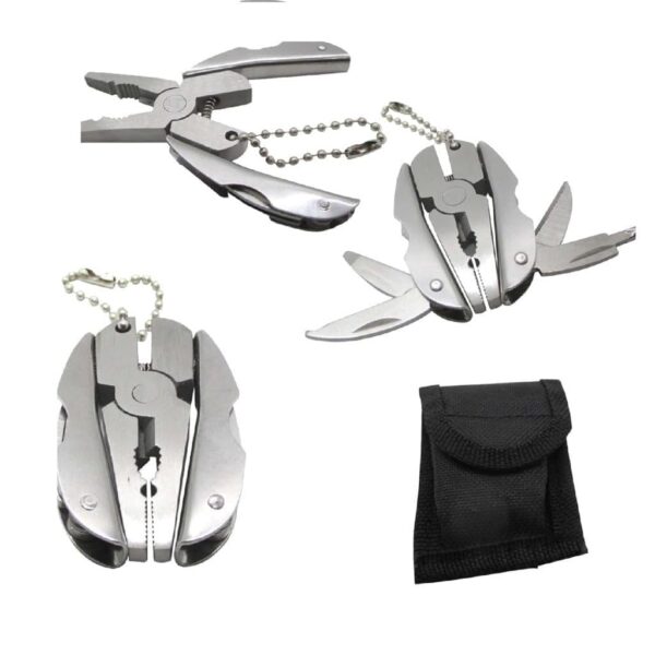 Mini Portable Pocket Plier Keychain – Stainless Steel Multifunctional Folding Tool Kit with Screwdriver, Pliers, Knife - Image 9