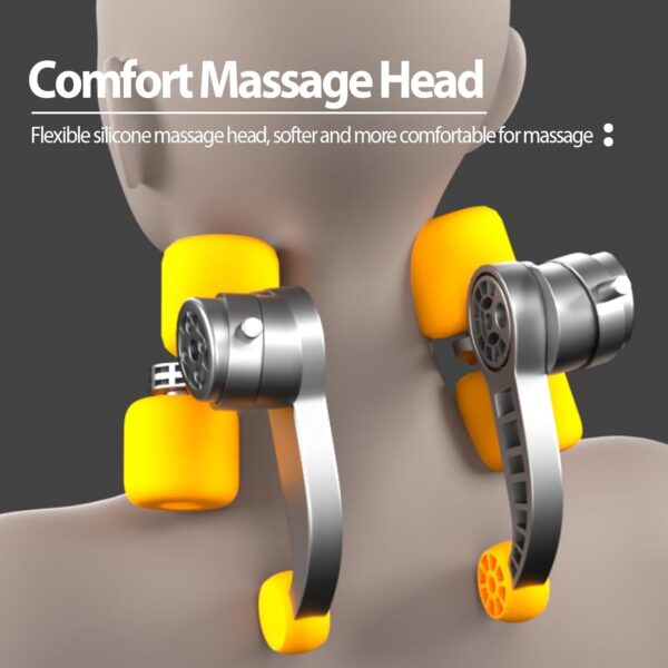 Wireless Neck and Back Massager with Heat – Shiatsu Rechargeable Shoulder Massager for Pain Relief, Portable Body Massage Machine for Home, Office, Travel - Image 7