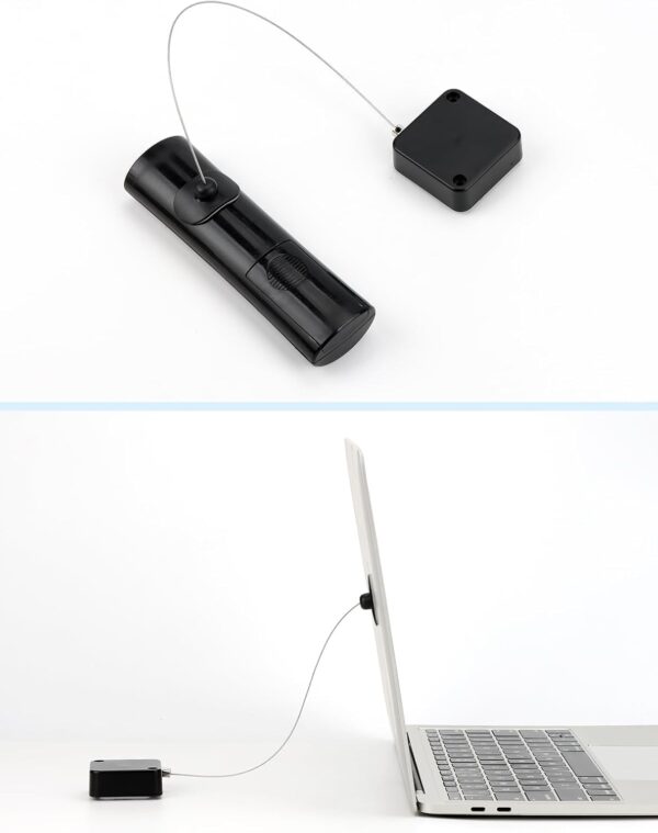 Retractable Remote Control Cable Tether Lock – Adjustable Security Lanyard for TV Remotes, Game Controllers, Tablets & Curved Surface Devices - Image 4