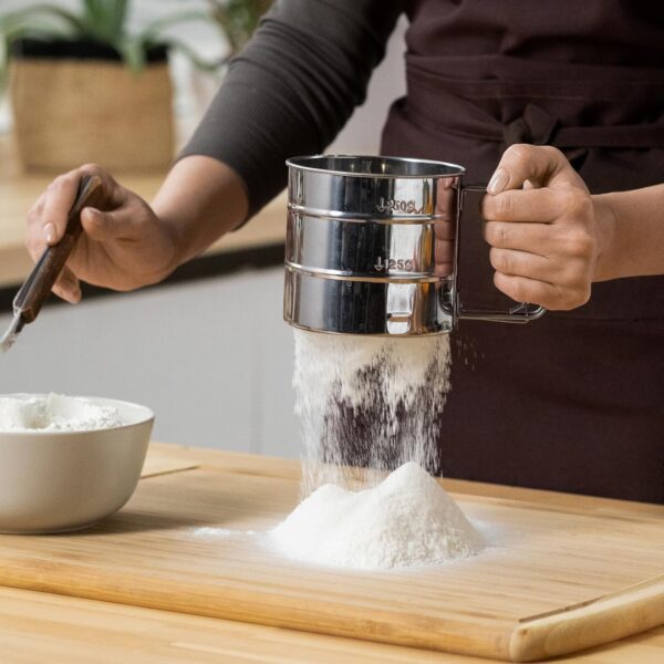 Stainless Steel Flour Sifter Cup – Manual Sieve for Baking - Image 5