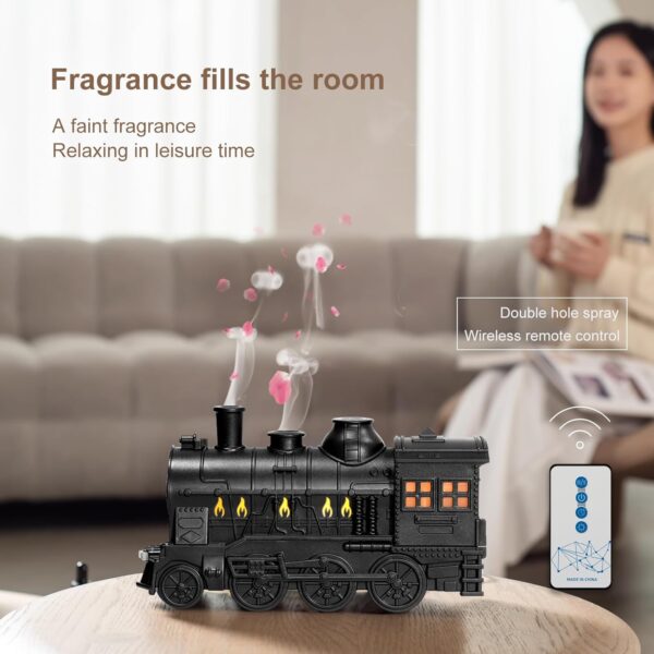 Train Aromatherapy Humidifier with Remote Control – 300ml Essential Oil Diffuser - Image 2