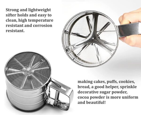 Stainless Steel Flour Sifter Cup – Manual Sieve for Baking - Image 6