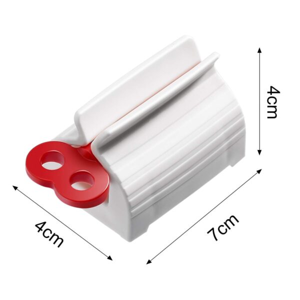 Rolling Tube Toothpaste Squeezer – Plastic Toothpaste Dispenser Seat Holder with Rotating Handle for Bathroom Use - Image 4