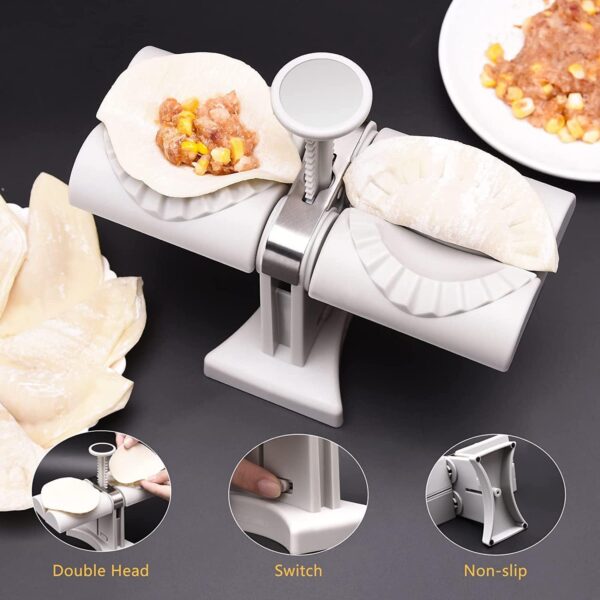 2 in 1 Momos Dumpling Mold with ABS Material – Automatic Dumpling Press with Wavy Edge Design, Easy to Use Kitchen Tool - Image 4
