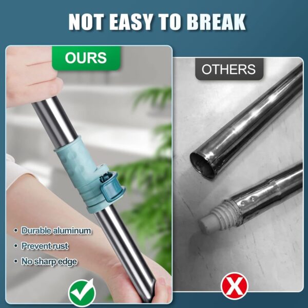 Bathroom Cleaning Wiper Brush with Long Handle – 3-in-1 Floor Scrubber with 180° Rotating Head, Tiles Cleaning Brush & Floor Squeegee for Bathroom, Kitchen, Walls, and Windows - Image 4