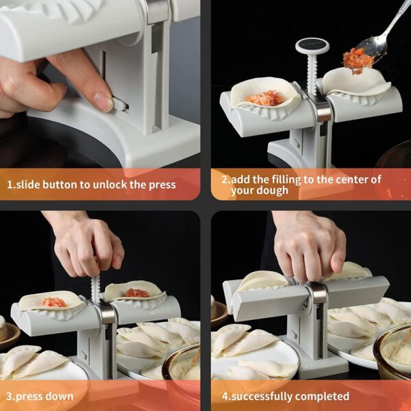 2 in 1 Momos Dumpling Mold with ABS Material – Automatic Dumpling Press with Wavy Edge Design, Easy to Use Kitchen Tool - Image 7
